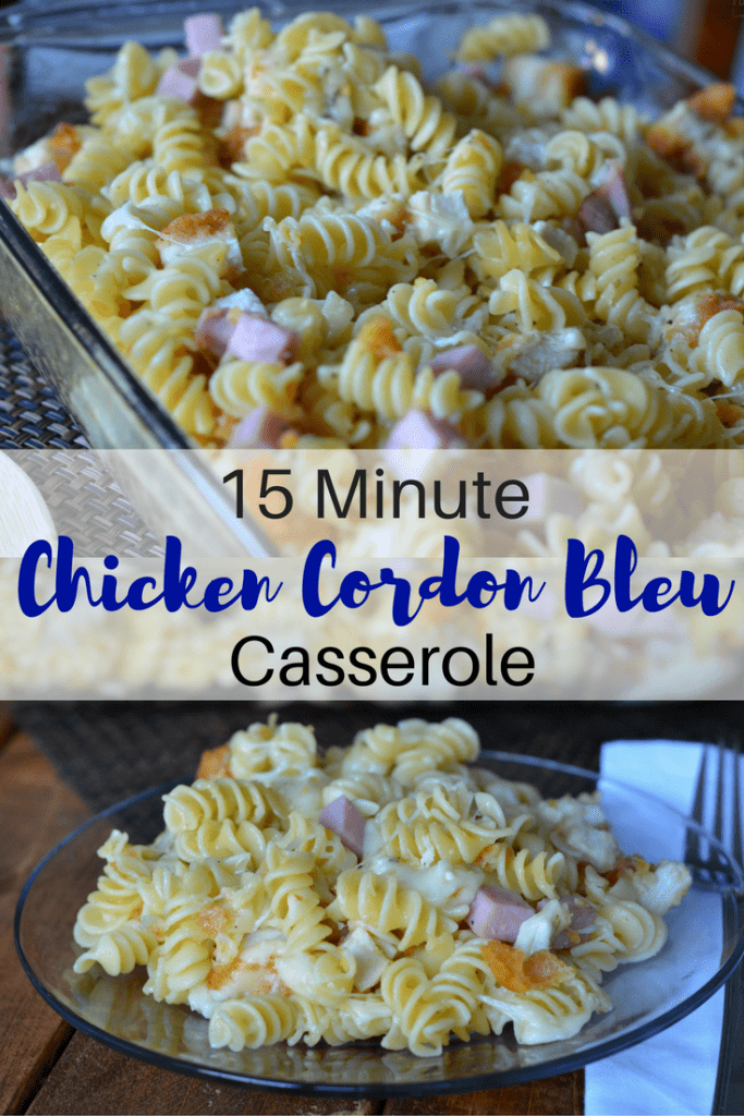 15 Minute Chicken Cordon Bleu Casserole