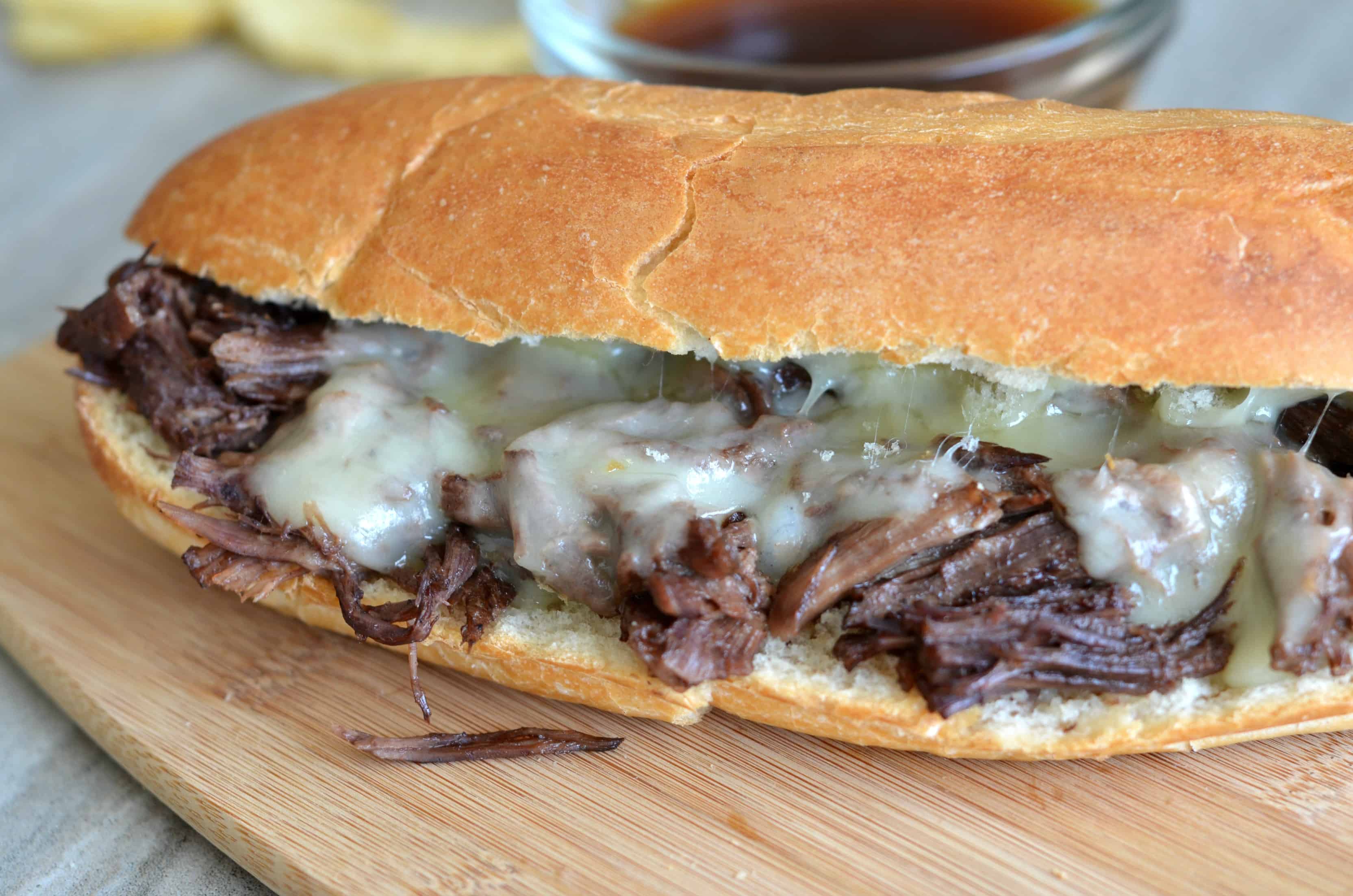 Instant Pot Beer Braised French Dip Sandwiches
