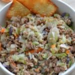 egg roll bowls with crackers