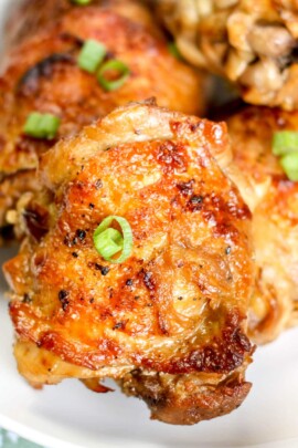 close up of Instant Pot Adobo Chicken