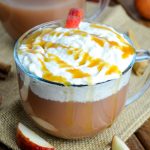 Caramel Apple Spice Cider with whipped cream