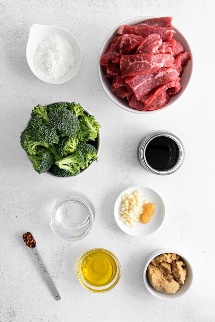 Instant Pot Mongolian Beef & Broccoli ingrediets