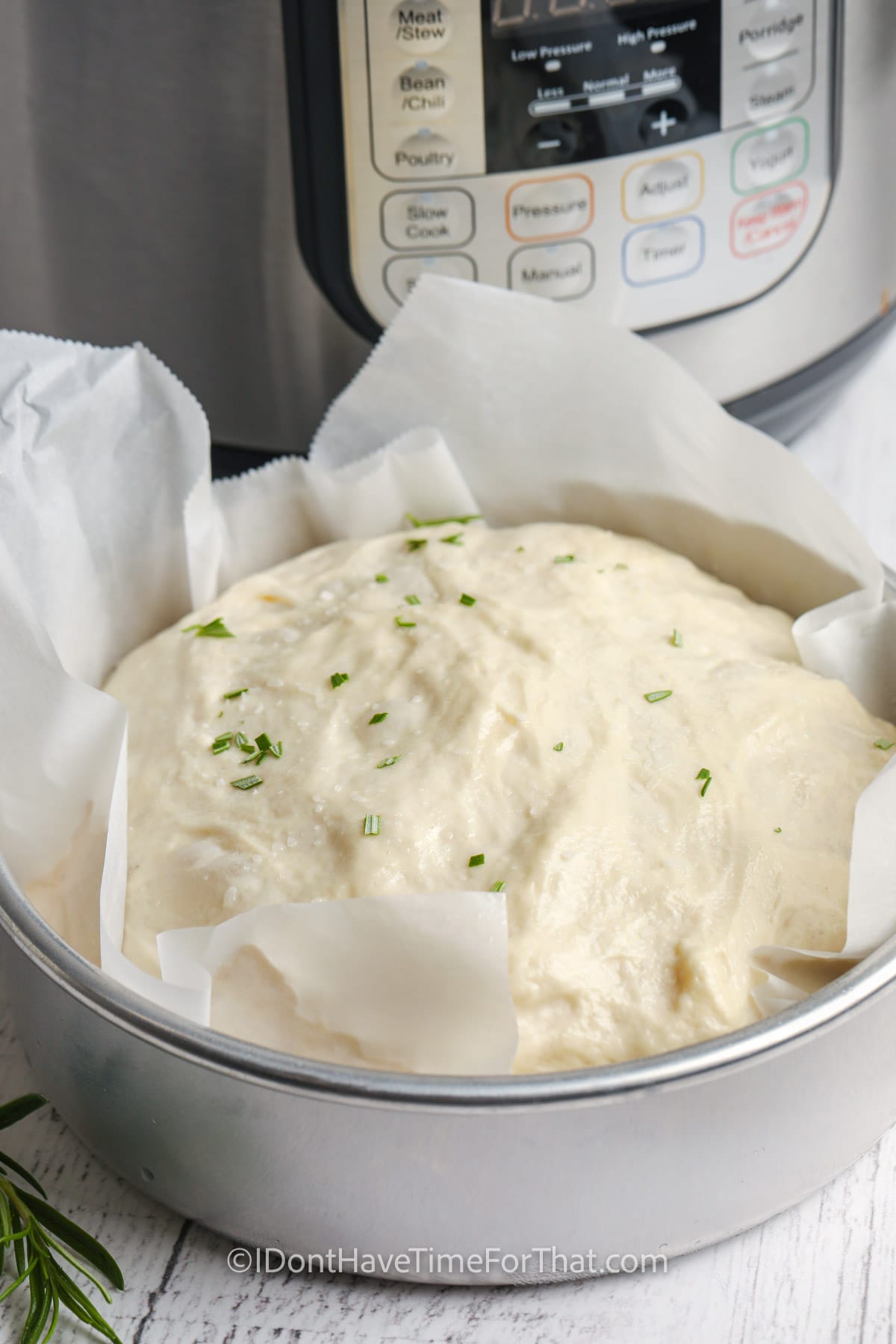 Instant Pot Rosemary Bread before cooking