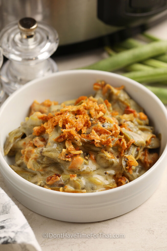 Crock Pot Green Bean Casserole - I Don't Have Time For That!