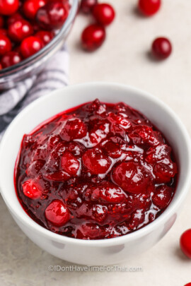 plated Easy Cranberry Sauce