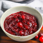 bowl of Instant Pot Cranberry Sauce