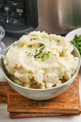 plated Slow Cooker Mashed Potatoes