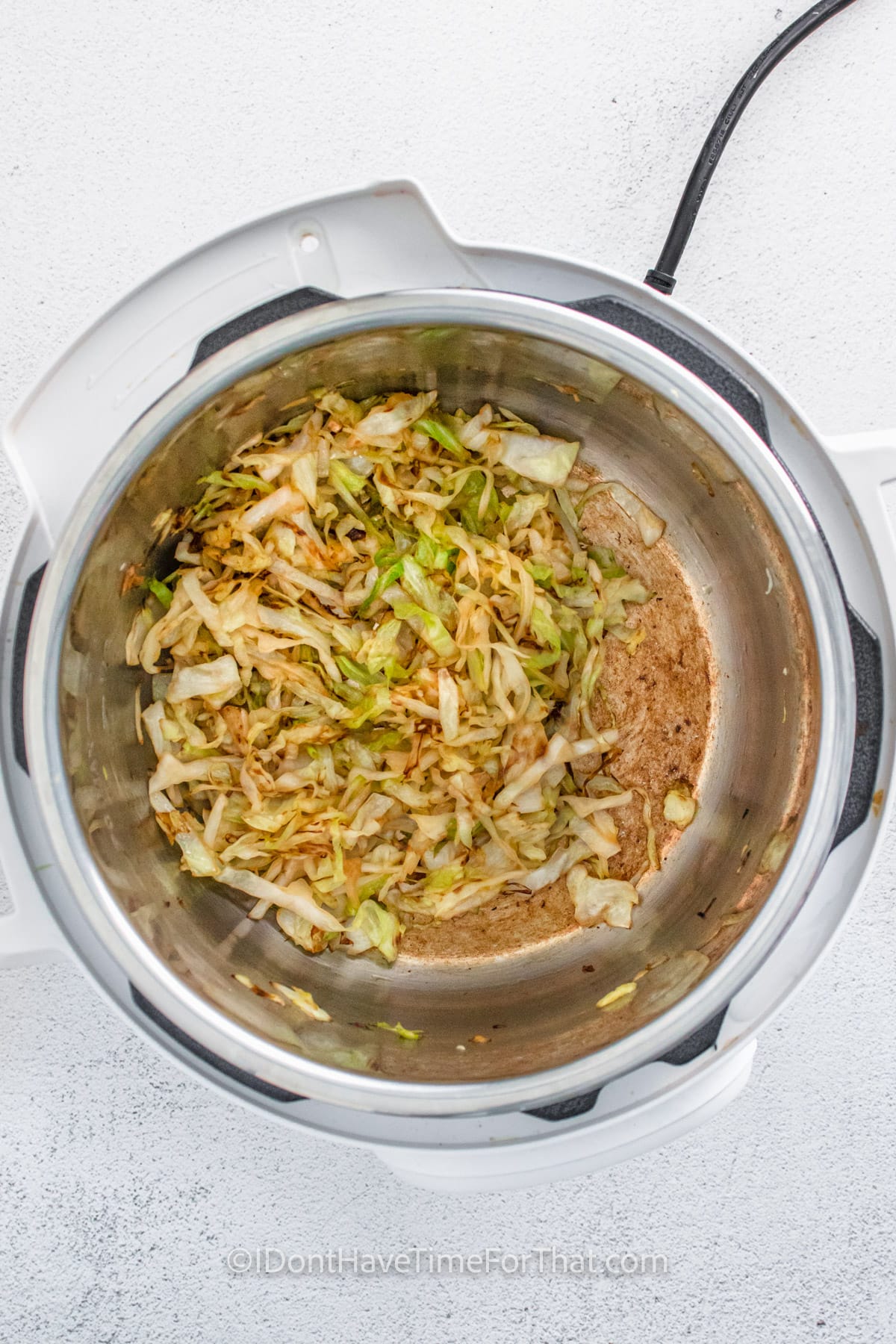 cooking cabbage to make Instant Pot Colcannon Potatoes