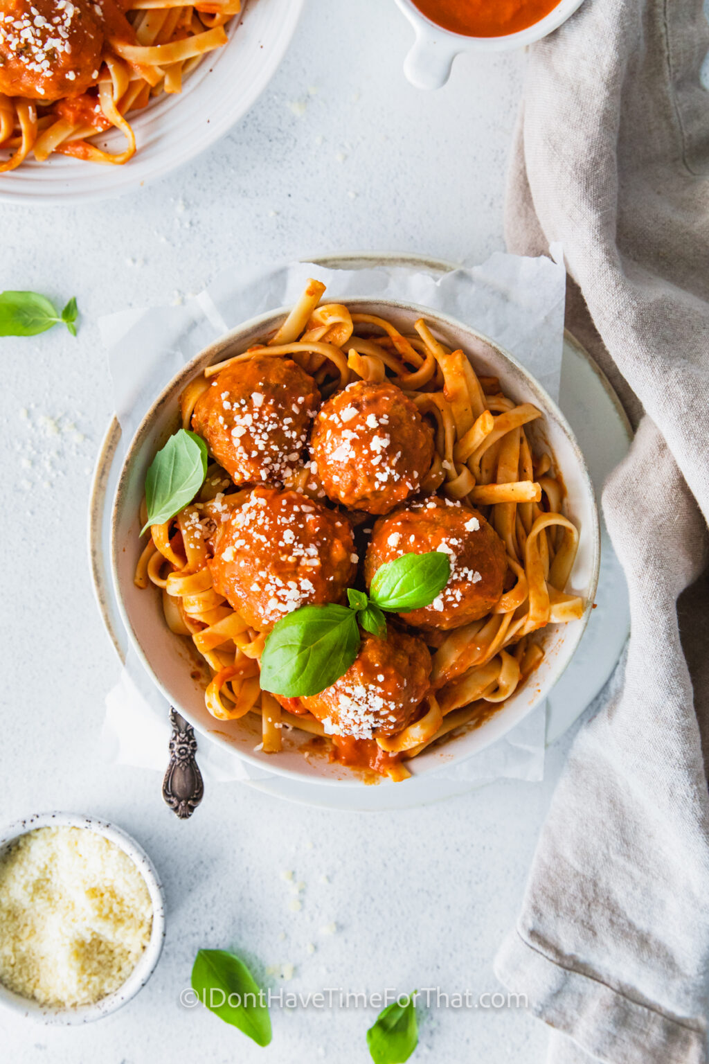 Baked Chicken Parmesan Meatballs