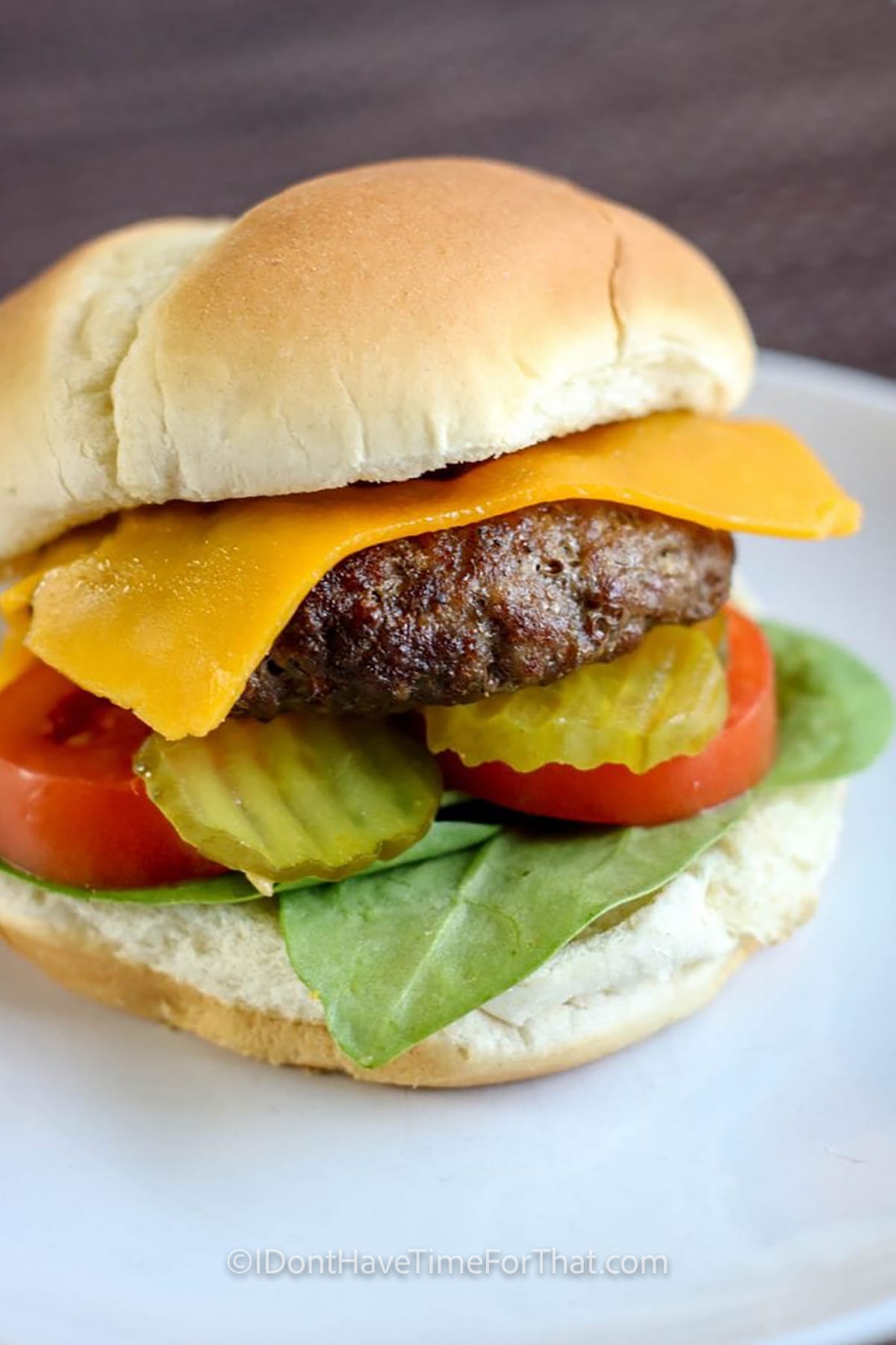 hamburger with bun and toppings
