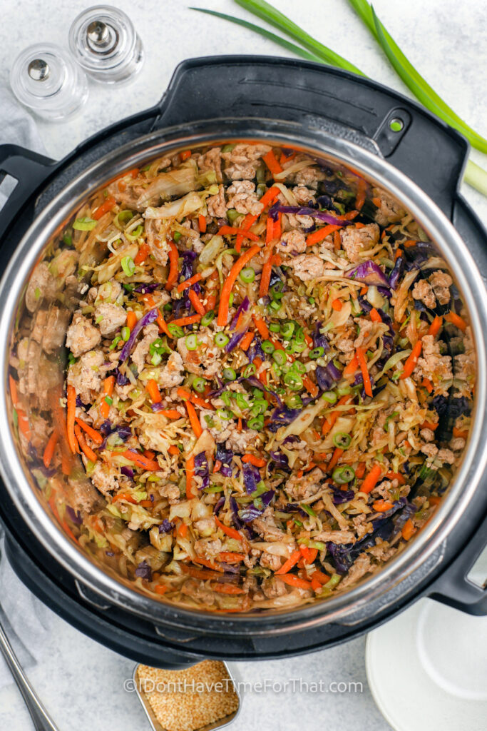 Instant Pot Egg Roll in a Bowl in the pot