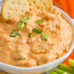 Instant Pot Buffalo Chicken Dip with green onions