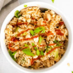 plated Instant Pot Vegetable Fried Rice